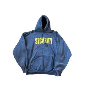 Vintage Steve and Barry's Heavyweight Security Pullover Blue Hoodie Size L